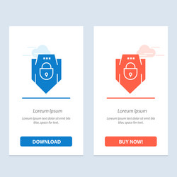 internet password shield web security blue vector image