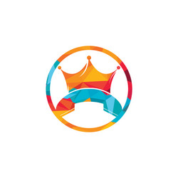 King call logo design Royalty Free Vector Image