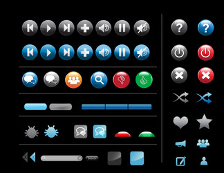 Modern Web Button Set vector image