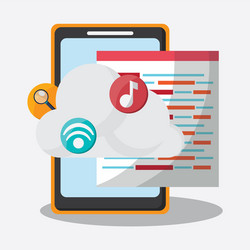 search in web related icons image vector image