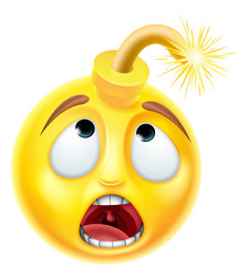 Scared Face Emoticon Vector & Photo (Free Trial)