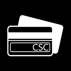 Card security code csc icon design vector
