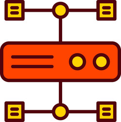 cluster computing icon design vector image