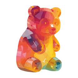 Colored gummy bear design vector