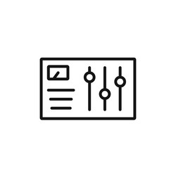 control panel icon set collection for web vector image