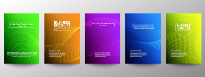 cover geometric minimal set abstract line pattern vector image