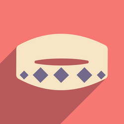 flat with shadow icon and mobile application vector image