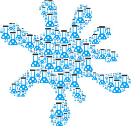 blot collage of chemistry icons vector