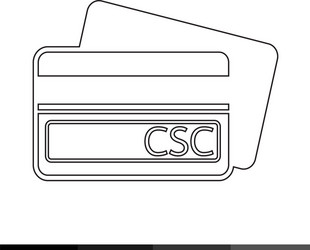 Card security code csc icon design vector