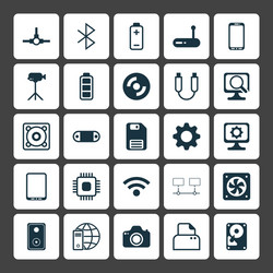 Computer icons set collection of settings wireless vector