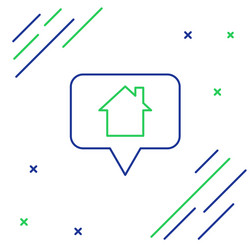 line map pointer with house icon isolated on white vector image