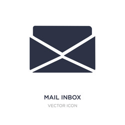 mail inbox icon on white background simple vector image