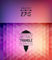 retro mosaic pattern of geometric triangle shapes vector image