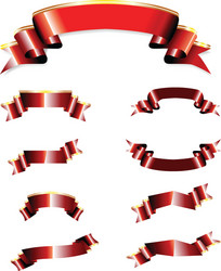 Set of old ribbon banner eps10 Royalty Free Vector Image