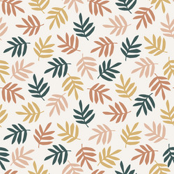 Simple seamless pattern with abstract leaves vector