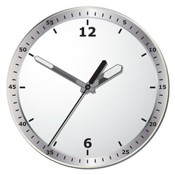White clock Royalty Free Vector Image - VectorStock
