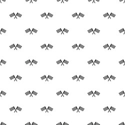 crossed chequered flags pattern simple style vector image