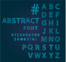 Font space alphabet typeface script with minimal vector