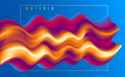 Gradient fluid abstract shape 3d color vector