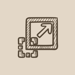 add content sketch icon vector