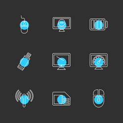 battery wifi network infrared signals web vector image
