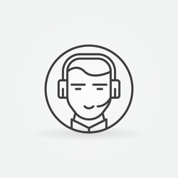 Call Center Operator Icon vector