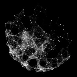 connection structure wireframe vector image