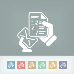 mail with a questionnaire vector image