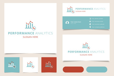 performance analytics logo design with editable vector image