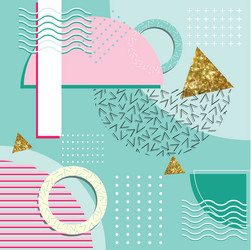 Retro Memphis Geometric Pattern vector image