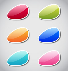 set of colorful label paper vector image