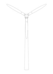 wind turbine rendering of 3d vector image