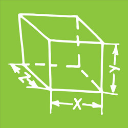 cube sketch isolated object on white background vector image