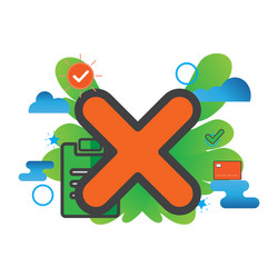 delete flat icon can use for design vector image