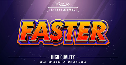 editable text style effect - faster vector image