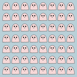 halloween colorful retro ghosts pattern texture vector image