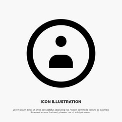 interface navigation user solid glyph icon vector image