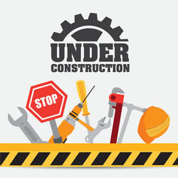 under construction design vector image