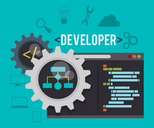 Web developer design vector