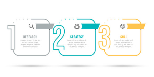 Process infographic with 3 list point and modern Vector Image