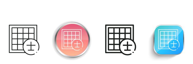 chess icon thin linear regular and button style vector image