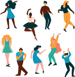 Diverse Dance Set - Men & Women Vector Image