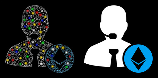 flare mesh 2d ethereum operator manager icon vector image