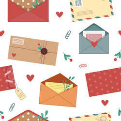 mail pattern business technology post vector image