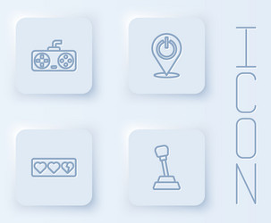 set line game controller or joystick power button vector image