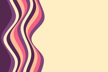 Wavy abstract background lines in retro vector