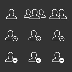 account icon for graphic and web design vector image