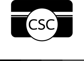 card security code csc icon design vector