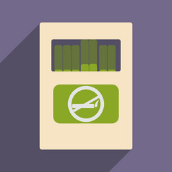 Flat with shadow icon and mobile application pack vector
