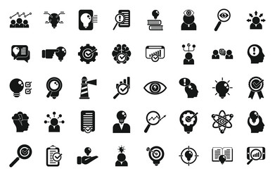 Insight & Problem Solving Icons vector image